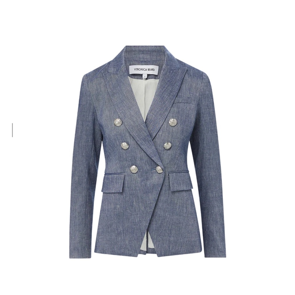 Veronica Beard Blue Melange Miller Dickey Jacket